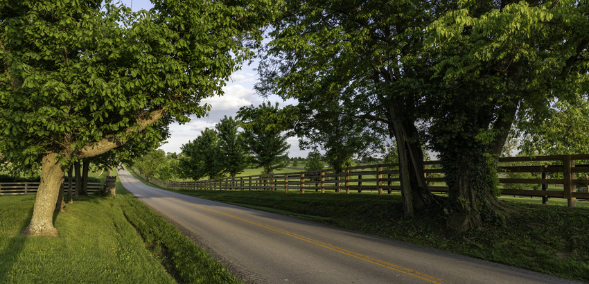 scenic Kentucky byway rural road near Lexington - Where do most car accidents occur?